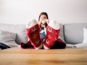 feet, socks, cozy, table, walking pain