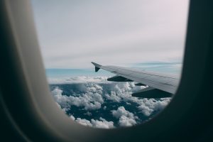 aviophobia, plane, window, sky