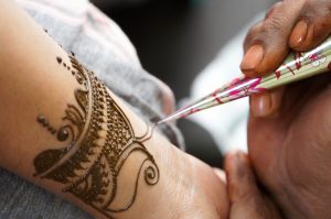 henna, tattoo, grey hair