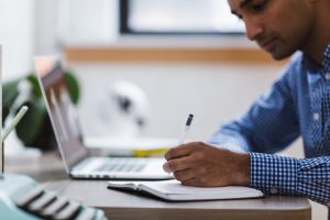 laptop, man, working, computer